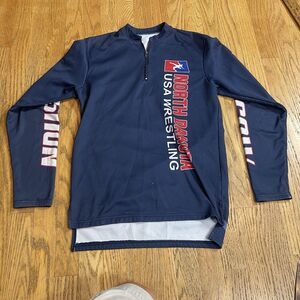 Team North Dakota USA Wrestling Sz Small Pull Over Athletic Warm Up Sweater RARE